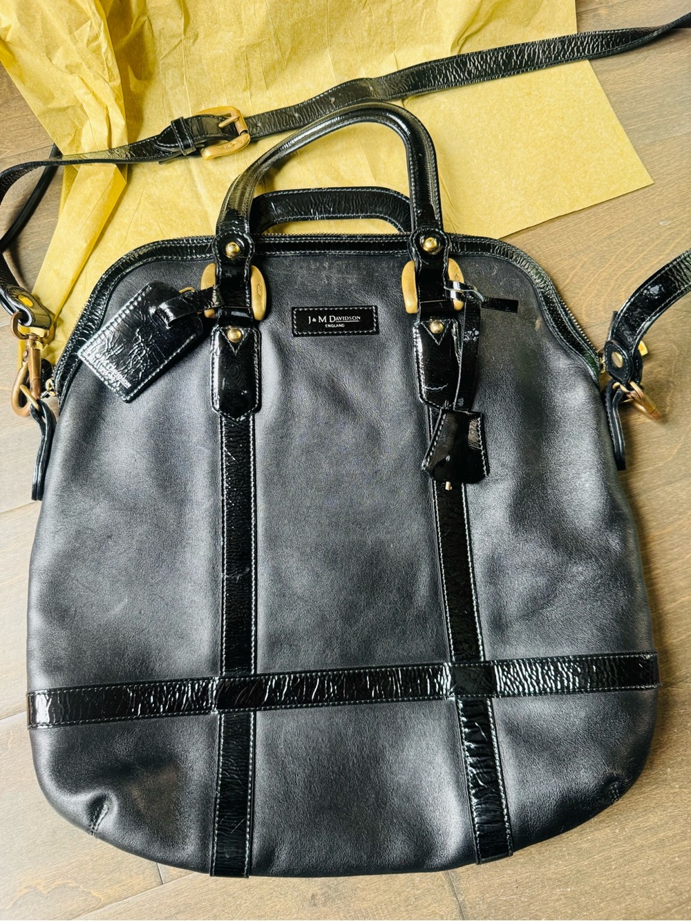 J&M Davidson of England Black Crossbody and Tote - Picture 15 of 16
